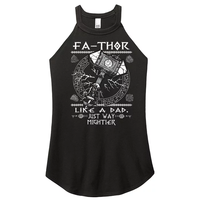 Fathor Like A Dad Just Way Mightier Fathers Day Viking Women’s Perfect Tri Rocker Tank