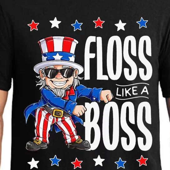 Floss Like a Boss 4th of July Uncle Sam Pajama Set