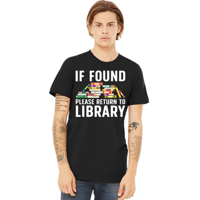 Funny Library Art Librarian Read Novel Lovers Premium T-Shirt