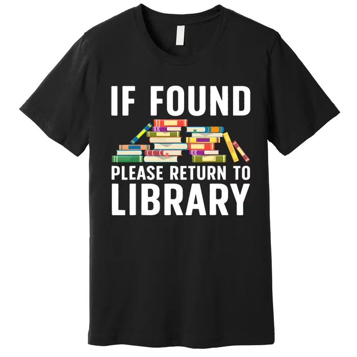 Funny Library Art Librarian Read Novel Lovers Premium T-Shirt