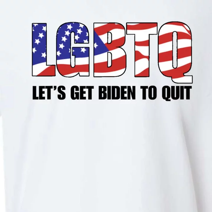 Funny LGBTQ Anti Biden Lets Get Biden To Quite Quote Tee Sueded Cloud Jersey T-Shirt