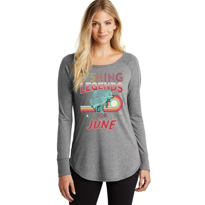 Fishing Legends Are Born In June Women's Perfect Tri Tunic Long Sleeve Shirt