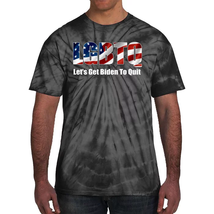 Funny LGBTQ Anti Biden Lets Get Biden To Quite Quote Tee Tie-Dye T-Shirt