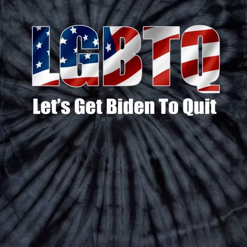 Funny LGBTQ Anti Biden Lets Get Biden To Quite Quote Tee Tie-Dye T-Shirt