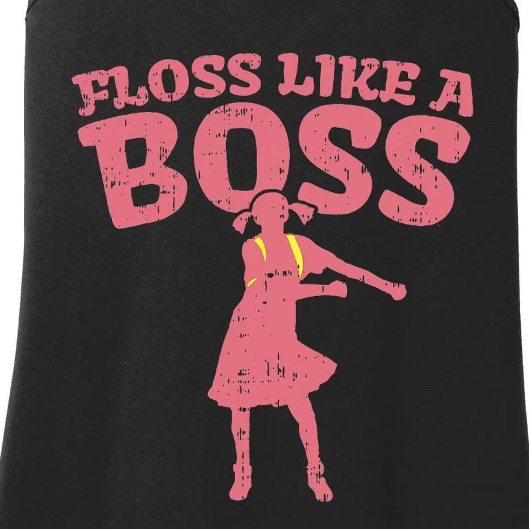 Floss Like A Boss Flossing Dance Girl Pink Ladies Essential Tank