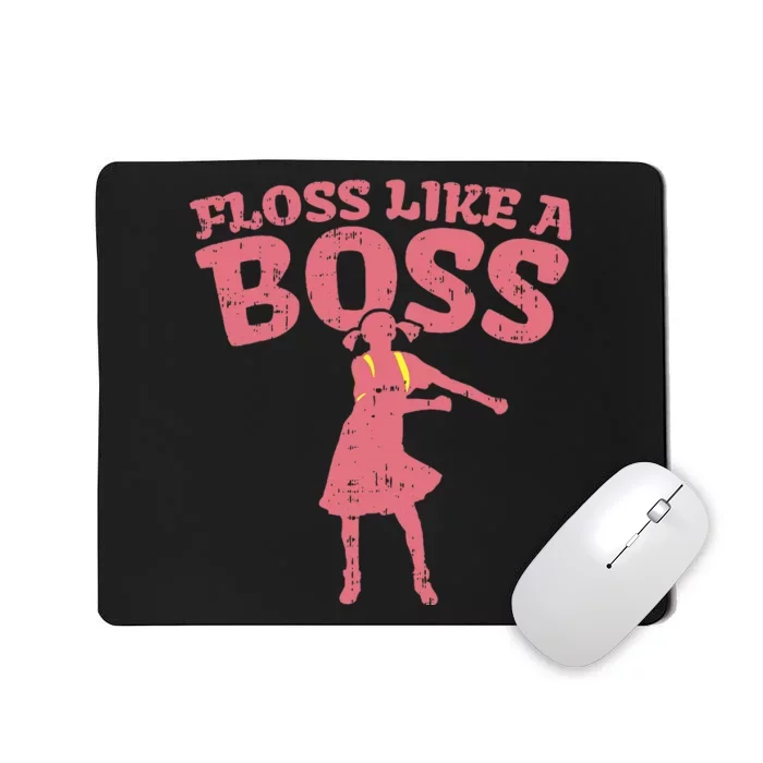 Floss Like A Boss Flossing Dance Girl Pink Mousepad