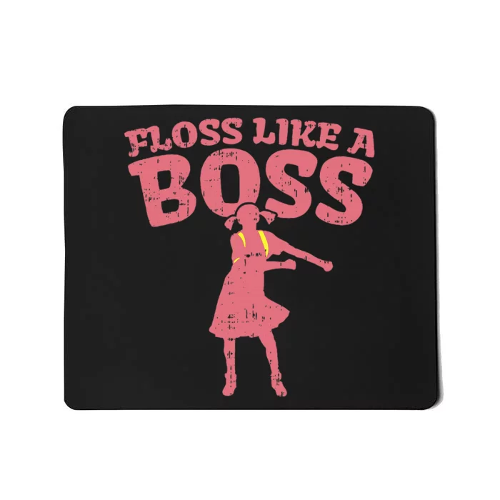 Floss Like A Boss Flossing Dance Girl Pink Mousepad