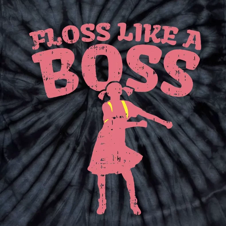 Floss Like A Boss Flossing Dance Girl Pink Tie-Dye T-Shirt