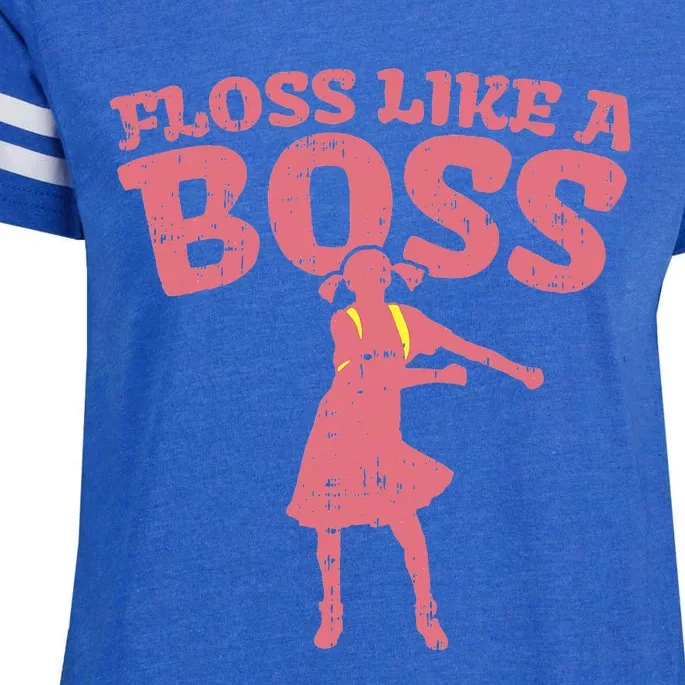 Floss Like A Boss Flossing Dance Girl Pink Enza Ladies Jersey Football T-Shirt