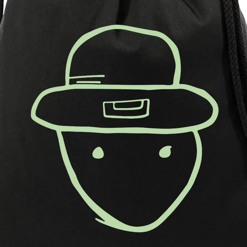 Funny Leprechaun Amateur Sketch Meme St Patricks Day 2024 Drawstring Bag