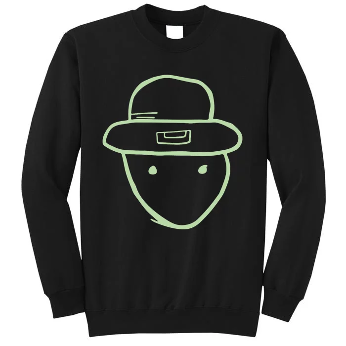 Funny Leprechaun Amateur Sketch Meme St Patricks Day 2024 Tall Sweatshirt