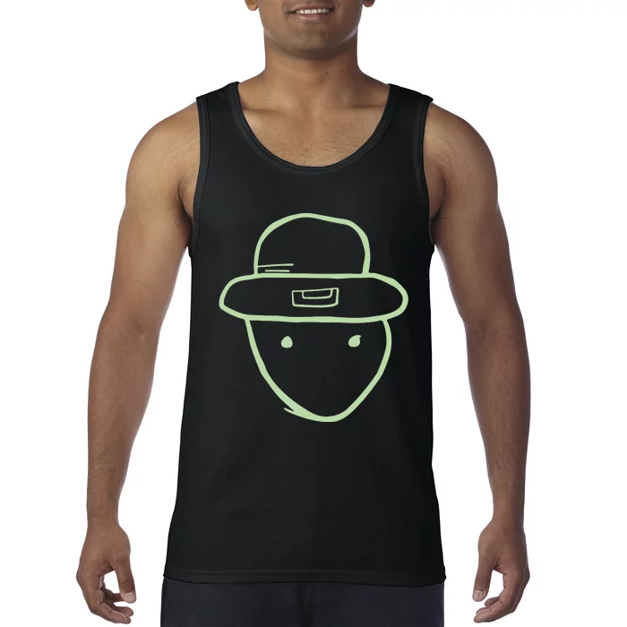 Funny Leprechaun Amateur Sketch Meme St Patricks Day 2024 Tank Top