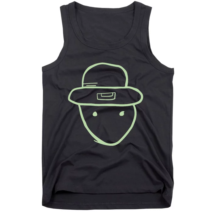 Funny Leprechaun Amateur Sketch Meme St Patricks Day 2024 Tank Top