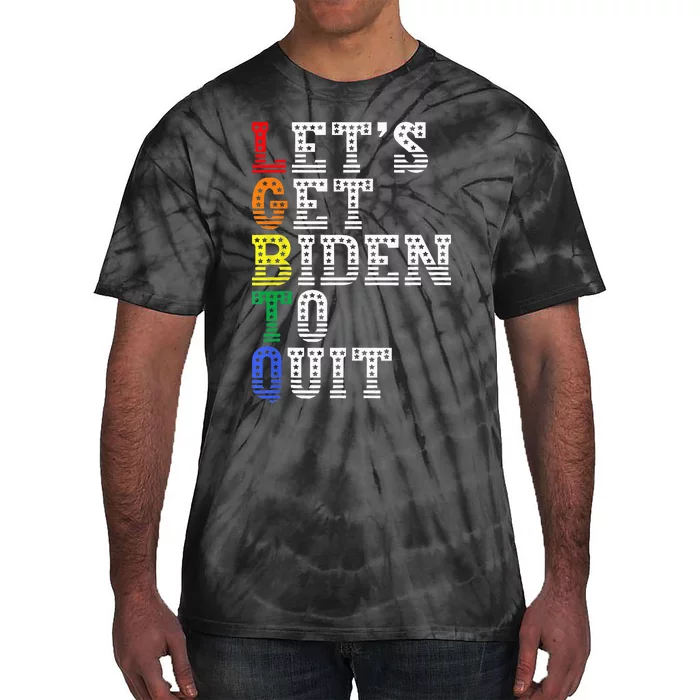 Funny LGBTQ Anti Biden Let's Get Biden To Quite Tie-Dye T-Shirt