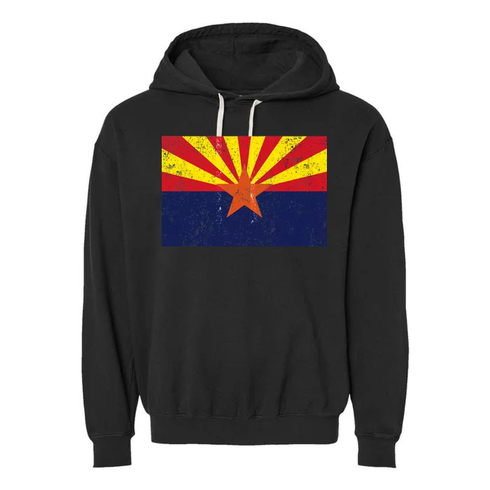 Flag of Arizona Vintage Garment-Dyed Fleece Hoodie