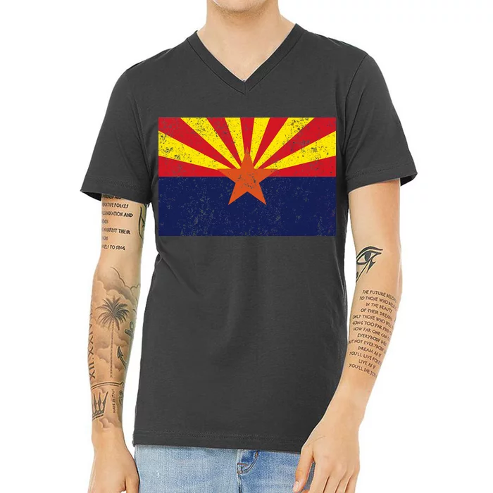 Flag of Arizona Vintage V-Neck T-Shirt