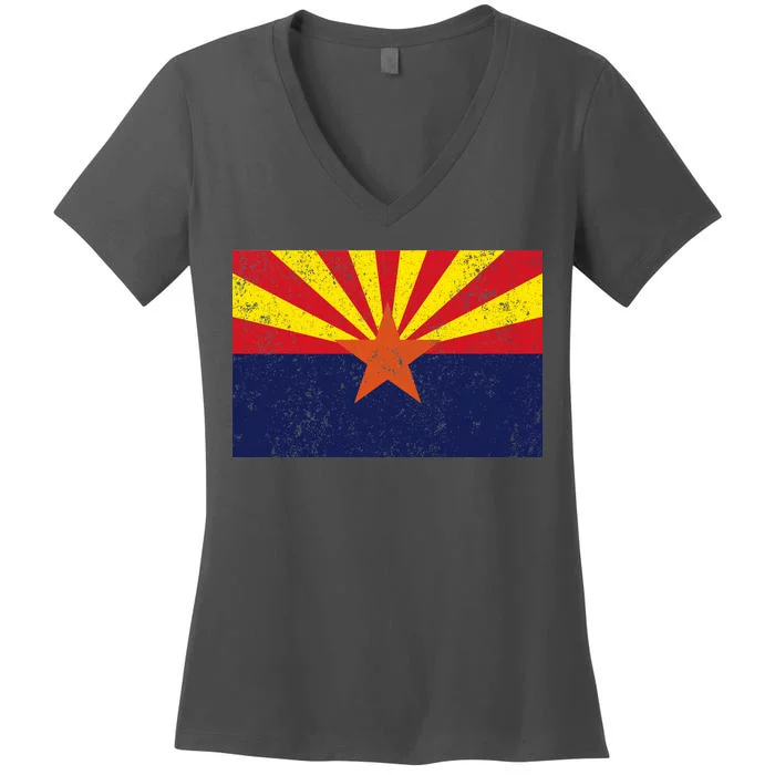 Flag of Arizona Vintage Women's V-Neck T-Shirt