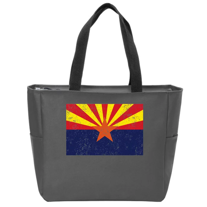 Flag of Arizona Vintage Zip Tote Bag