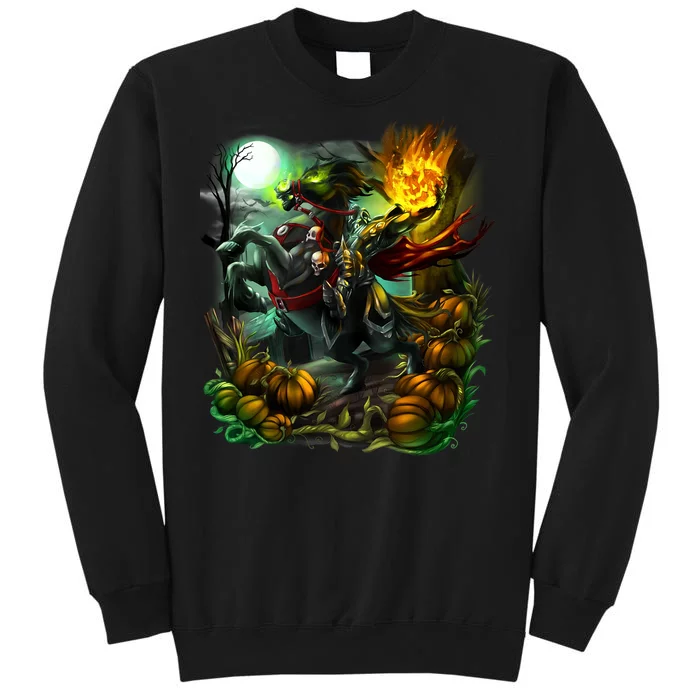 Flaming Headless Horseman Tall Sweatshirt