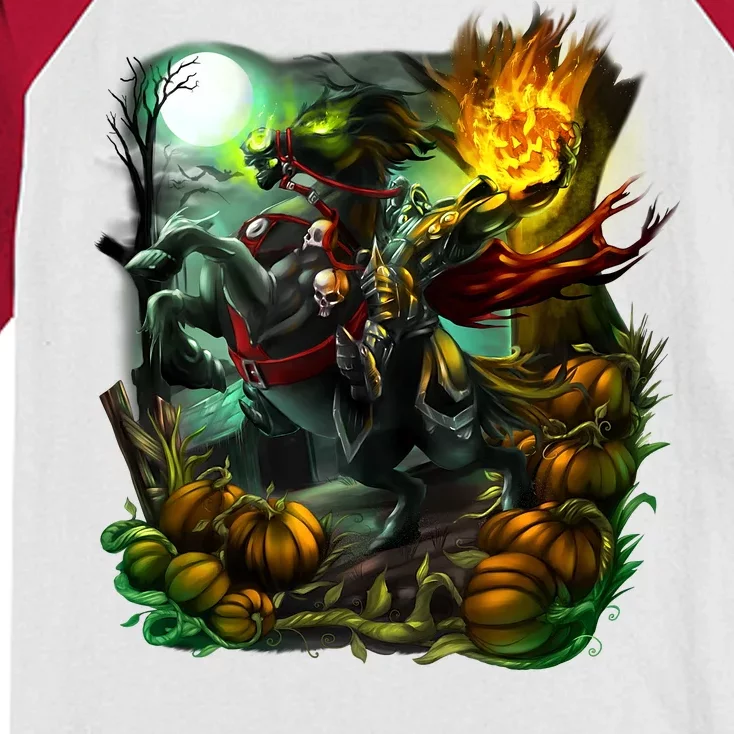 Flaming Headless Horseman Kids Colorblock Raglan Jersey