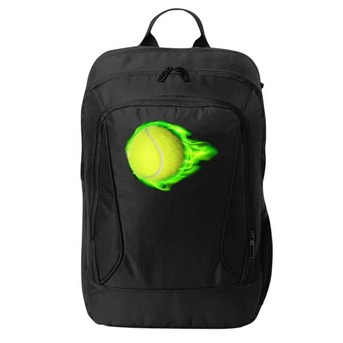 Flaming Tennis Ball City Backpack