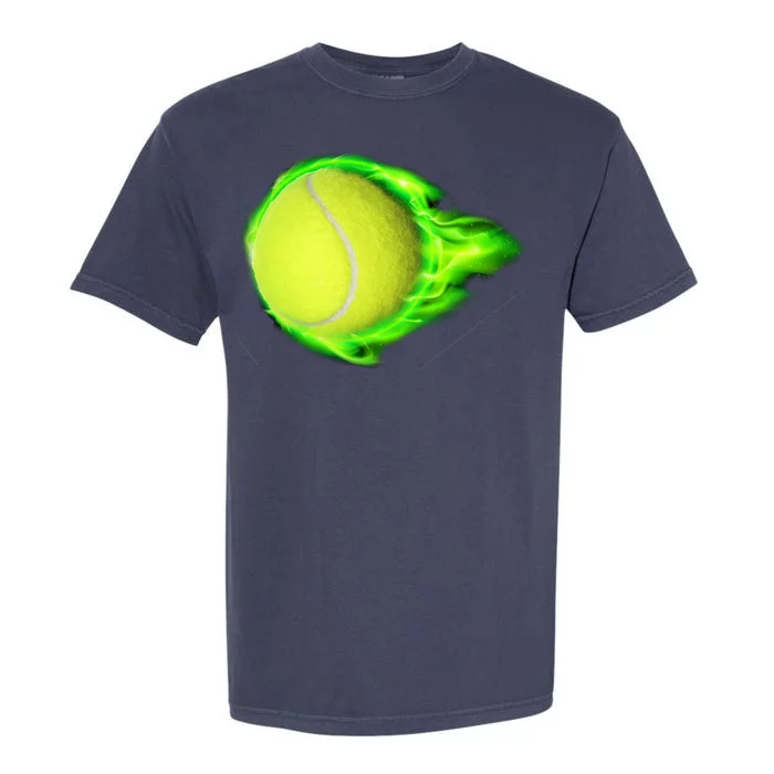 Flaming Tennis Ball Garment-Dyed Heavyweight T-Shirt