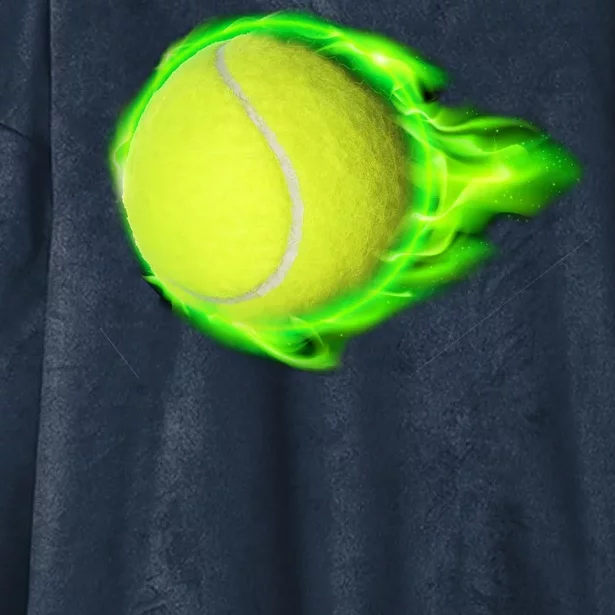 Flaming Tennis Ball Hooded Wearable Blanket