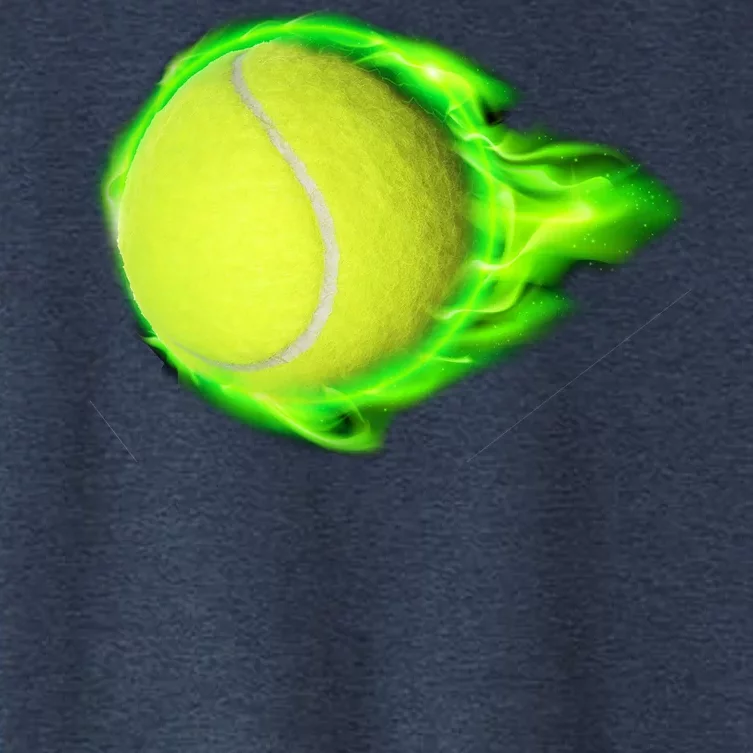 Flaming Tennis Ball Women's Crop Top Tee