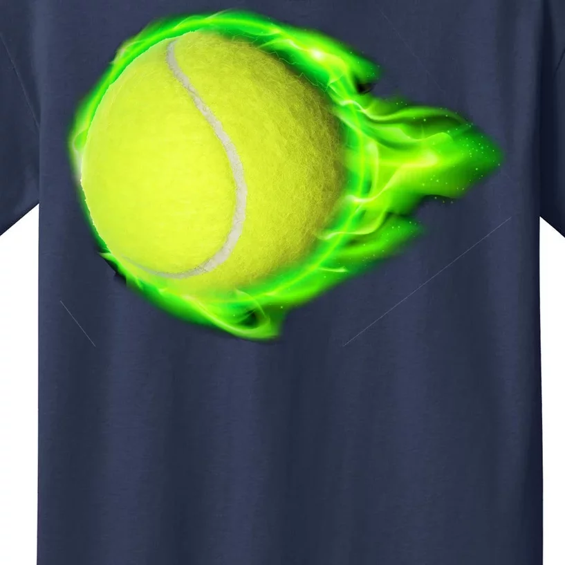 Flaming Tennis Ball Kids T-Shirt