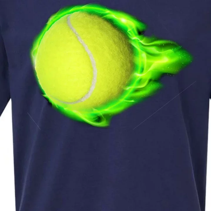 Flaming Tennis Ball Sueded Cloud Jersey T-Shirt