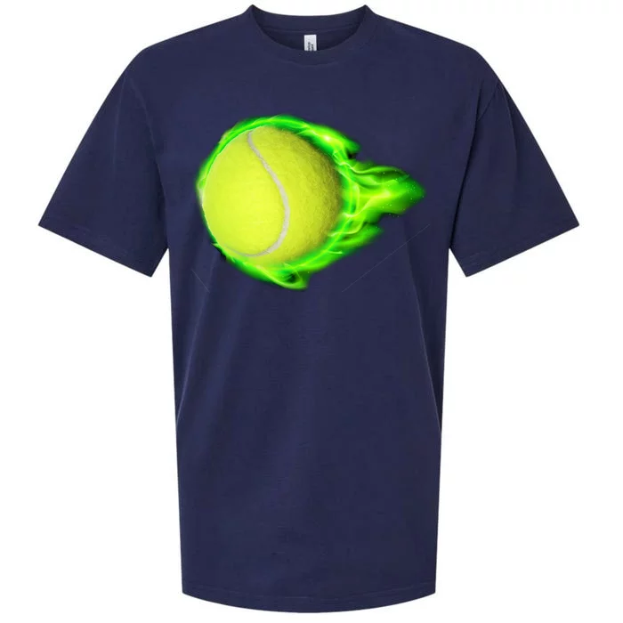 Flaming Tennis Ball Sueded Cloud Jersey T-Shirt