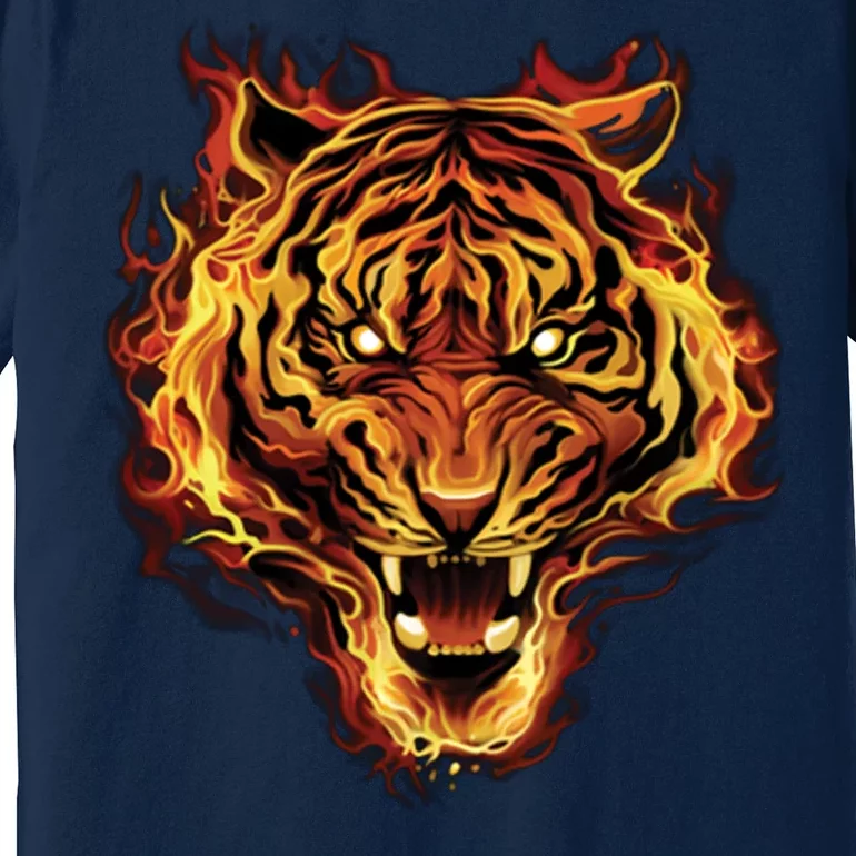 Flaming Tiger Fire Premium T-Shirt