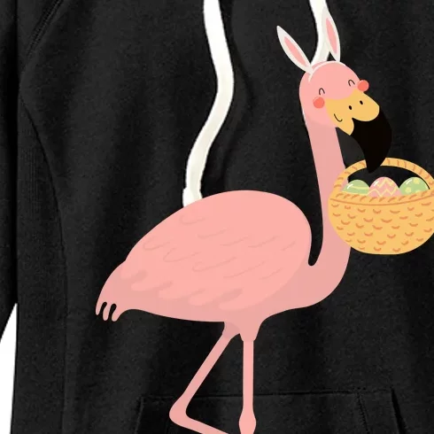 Flamingo Easter Egg Women's Fleece Hoodie