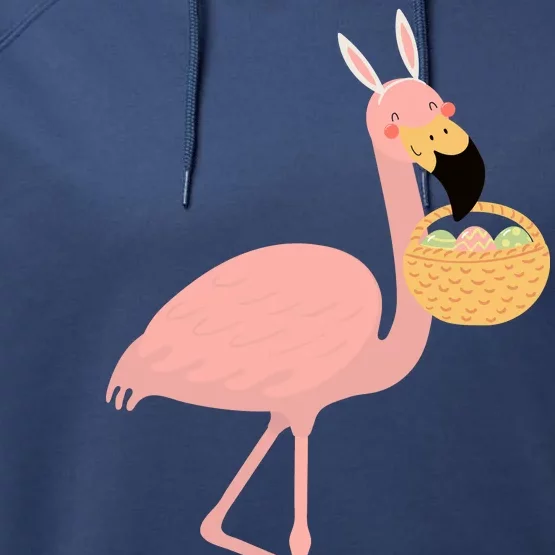 Flamingo Easter Egg Performance Fleece Hoodie