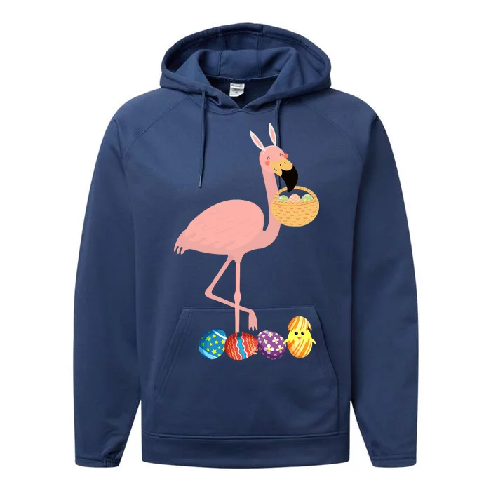 Flamingo Easter Egg Performance Fleece Hoodie