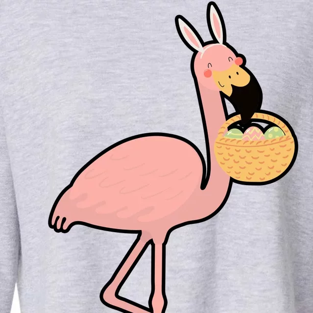 Flamingo Easter Egg Cropped Pullover Crew