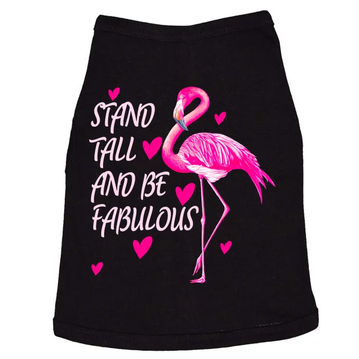 Flamingo Stand Tall And Be Fabulous Doggie Tank