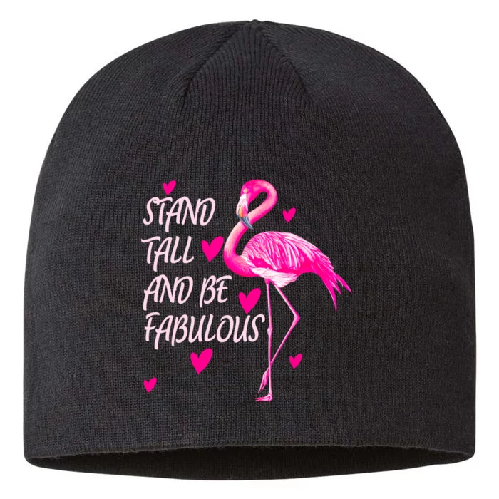 Flamingo Stand Tall And Be Fabulous 8 1/2in Sustainable Knit Beanie