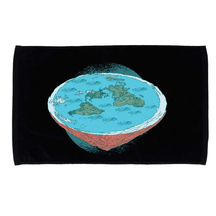 Flat Earth Theory Microfiber Hand Towel