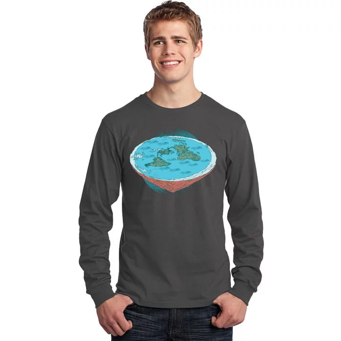 Flat Earth Theory Tall Long Sleeve T-Shirt