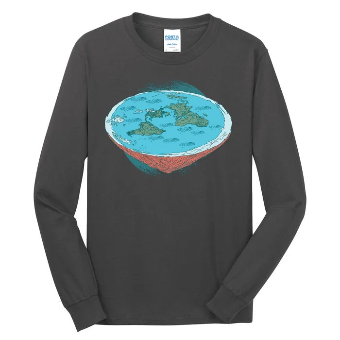 Flat Earth Theory Tall Long Sleeve T-Shirt