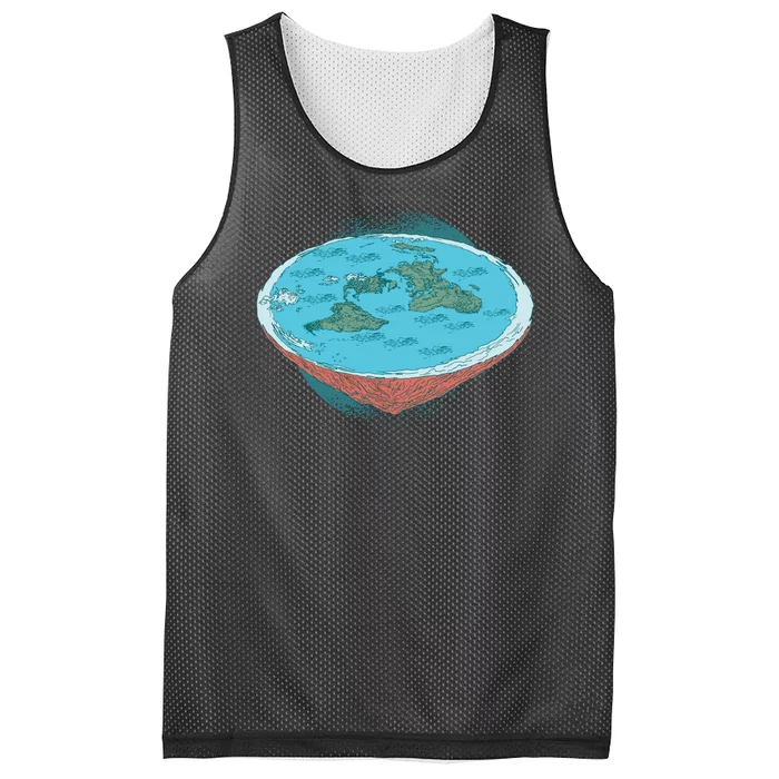 Flat Earth Theory Mesh Reversible Basketball Jersey Tank