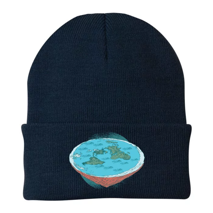 Flat Earth Theory Knit Cap Winter Beanie