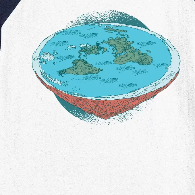 Flat Earth Theory Baseball Sleeve Shirt