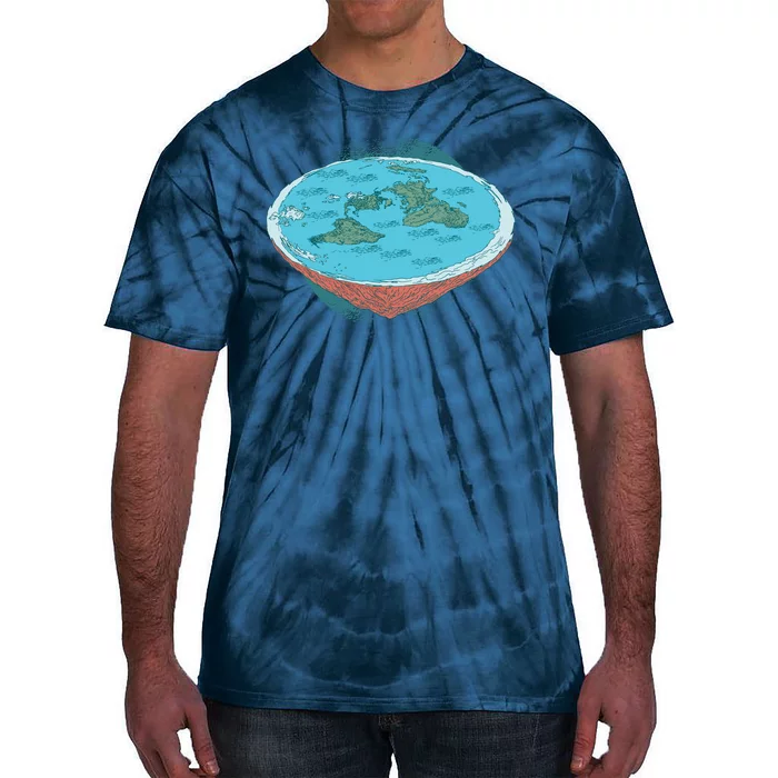 Flat Earth Theory Tie-Dye T-Shirt