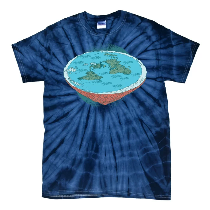 Flat Earth Theory Tie-Dye T-Shirt