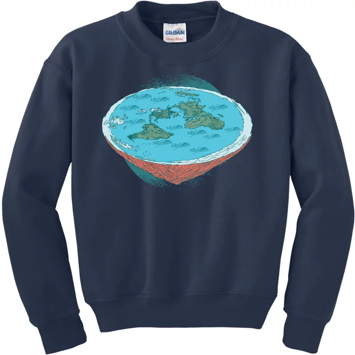 Flat Earth Theory Kids Sweatshirt