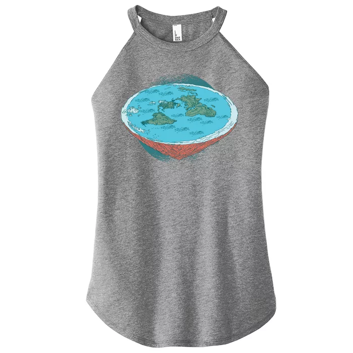 Flat Earth Theory Women’s Perfect Tri Rocker Tank