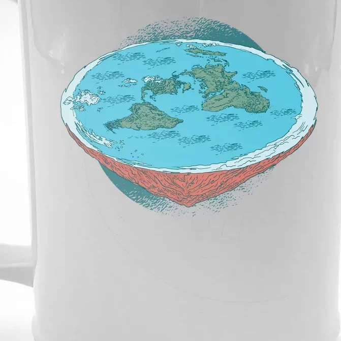 Flat Earth Theory Front & Back Beer Stein