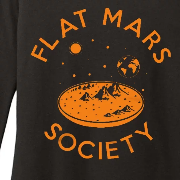 Flat Mars Society Womens CVC Long Sleeve Shirt